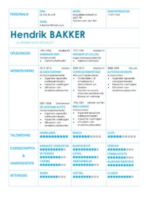 CV Voorbeeld Coventry (Baby Blue), hippe cv voorbeeld, licht blauwe cv