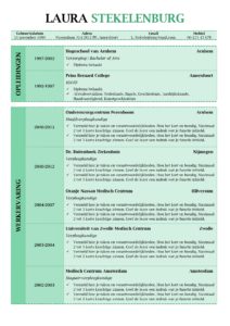 CV Voorbeeld Lancaster (Green Peace) 1/2, curriculum vitae maken met deze prachtige gratis cv sjabloon, pagina 1