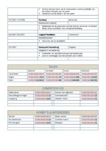 CV Voorbeeld Leicester (Benetton Days) 2/2, originele curriculum vitae, voorbeeld cv