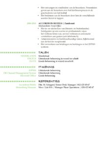 CV Voorbeeld Oxford (Green Daylight) 1/2, het maken van een gratis curriculum vitae (cv), pagina 2