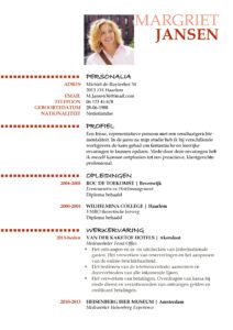 cv voorbeeld oxford (red hot) 1/2, beste cv sjabloon, unieke curriculum vitae, pagina 1
