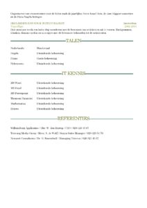 CV Voorbeeld Sheffield (Dark Green) 2/2