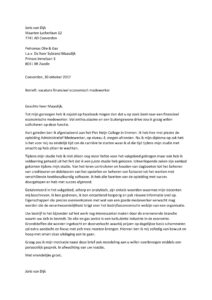 Sollicitatiebrief Financieel Economisch Medewerker