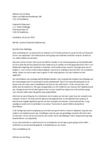 Sollicitatiebrief Helpende (herintreder)