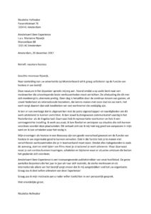 Sollicitatiebrief Hostess