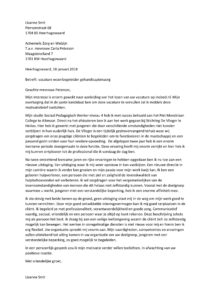 Sollicitatiebrief Woonbegeleider Gehandicaptenzorg
