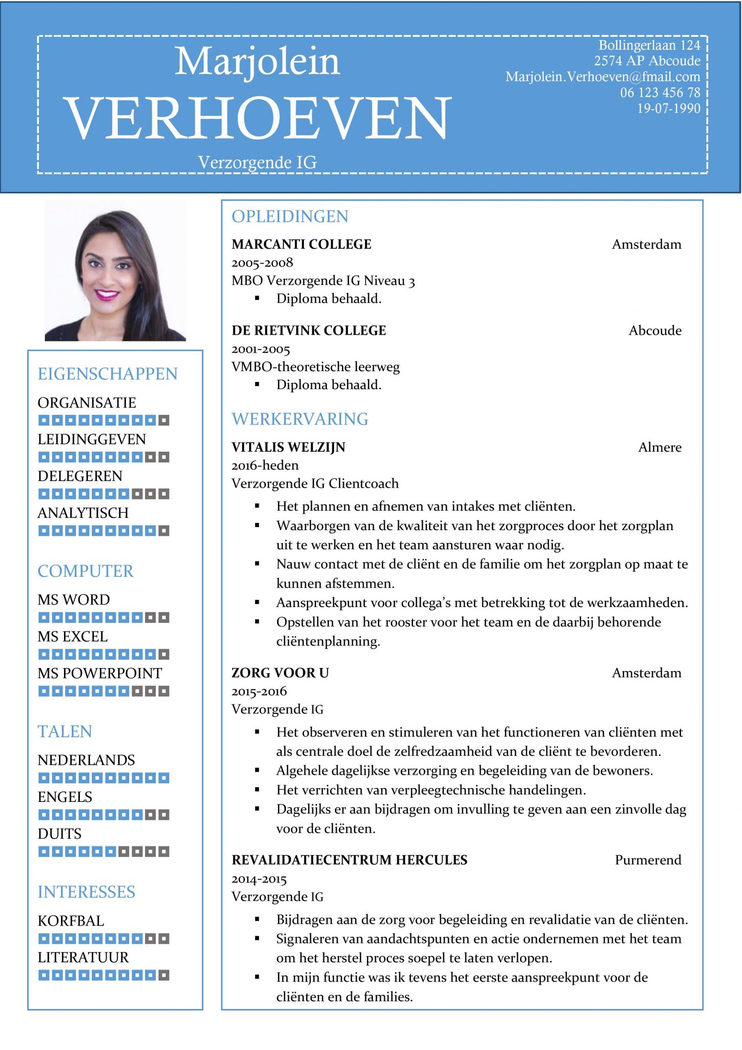 Gratis Cv Sjabloon Voorbeelden Cv Templates Sjablonen In Word Gratis