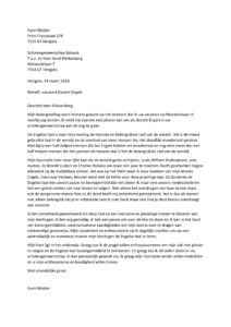 Sollicitatiebrief Docent Engels