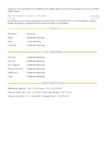 CV voorbeeld Sheffield (Gold Blue) pagina 2